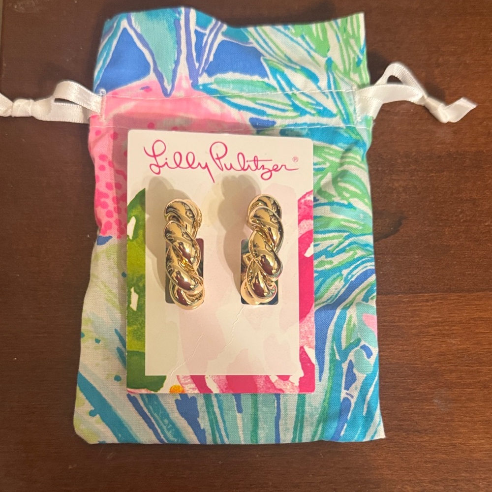 Lilly Pulitzer Twisted Gold Kids Earrings